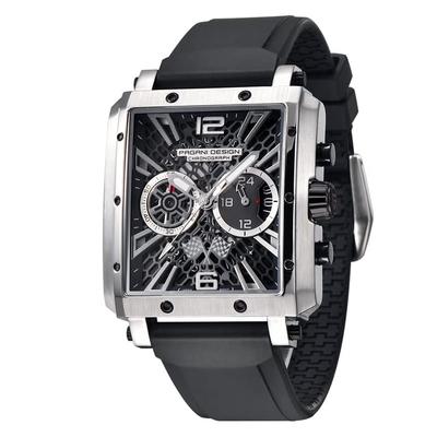 Pagani Design Сделано в Seiko Кварц Монако Вода Нержавеющая сталь Резина Сапфир Деловой Наручные часы для мужчин PAGANI DESIGN, Япония, Механизм,