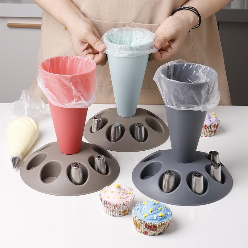 New Piping Bag Nozzle Storage Rack Piping Bag Nozzles Placement Rack For Pastry Baking Cake Decorating Tool Kitchen Accessories
