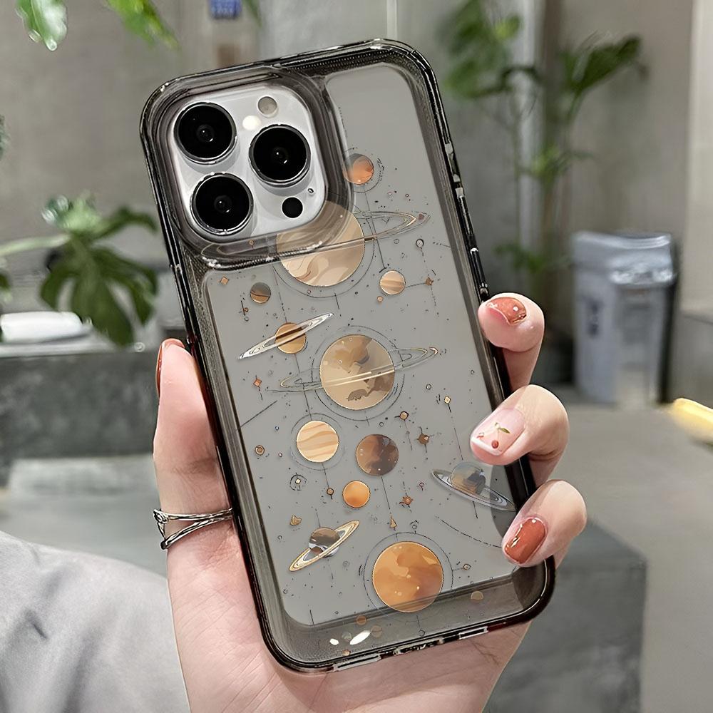 Чехол на весь экран 'Планета' для iPhone 16 15 14 13 12 11 Pro Max Plus, Чехол-бампер 17 Air 16 Улучшенный противоударный чехол для телефона