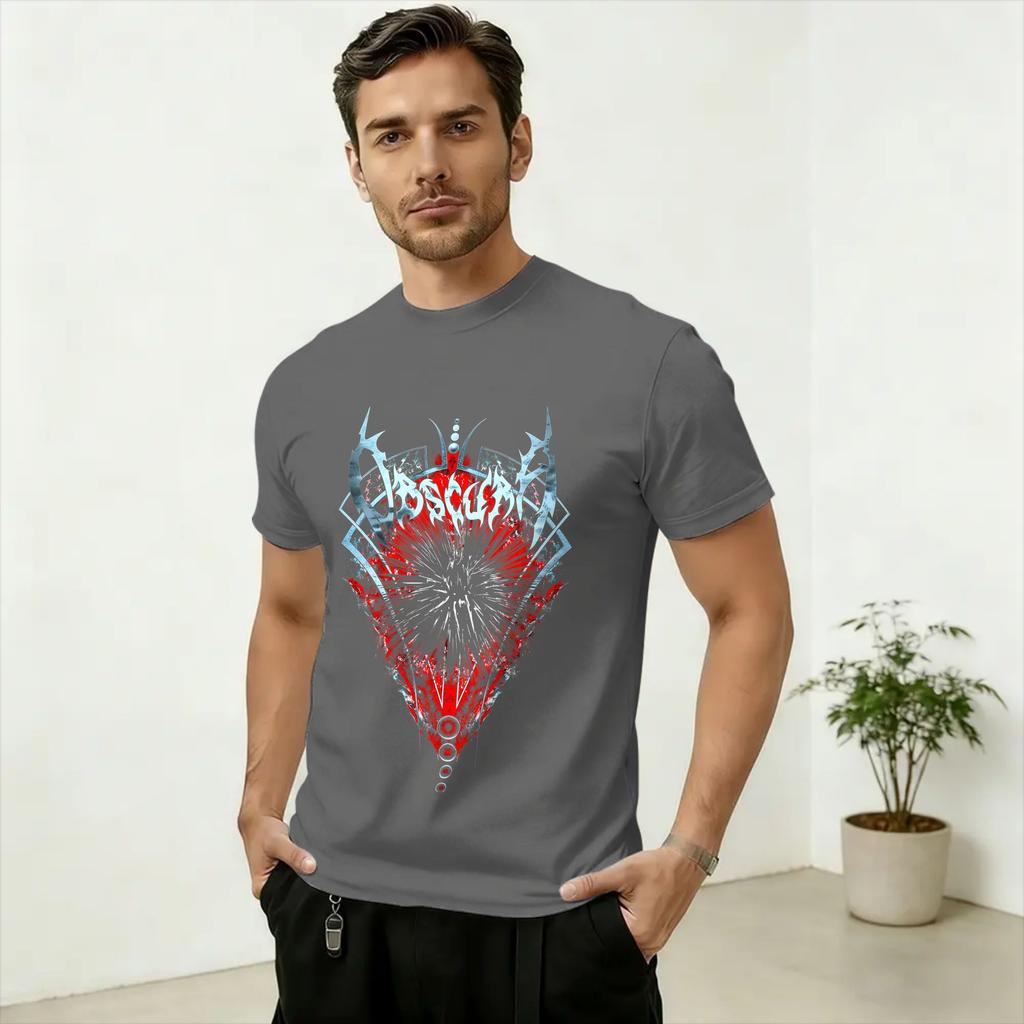 Hipster Obscura Akroasis TShirts Unisex Round Collar Cotton T Shirts Short Sleeve Tees Plus Size Tops