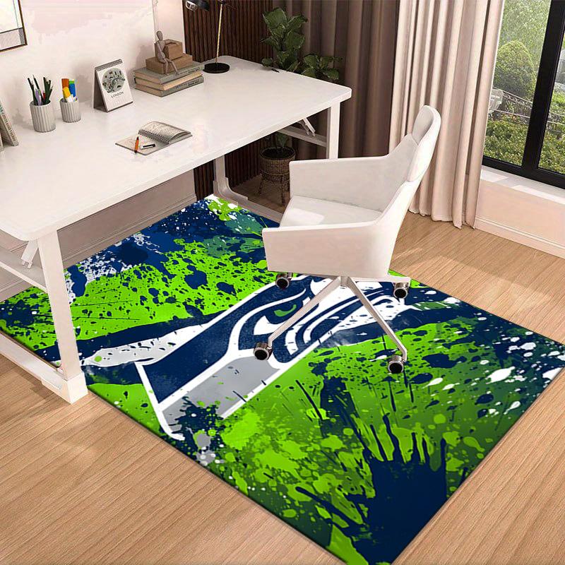 Коврик с командным духом Seahawks для офиса, коврик под кресло, декоративный ковер, коврик для гостиной, большой размер, подарки для фанатов, рождественские подарки
