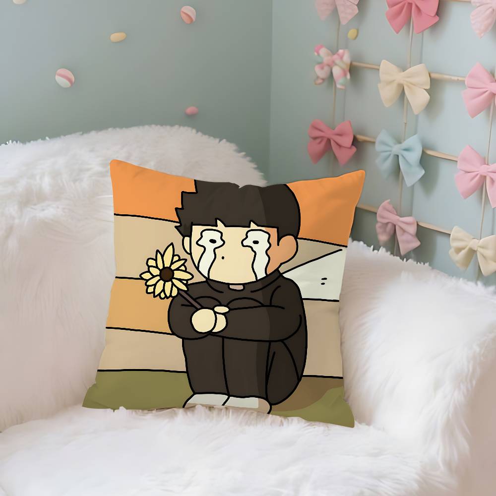 Anime MmOBPSYCHO Kawaii Throw Pillow Covers Pattern Cushion Cover Suitable For Sofa Bedroom Car Pillow Cover