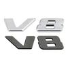 1 шт. 3D Хромированный Черный Логотип V8 Буквы Эмблема Значок Наклейка на Крыло Автомобиля Для AMG GL ML SL 500 220 C63 S500 V8 Аксессуары