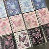 1 Piece A7 Mini Rose Butterfly Notepad Small Aesthetic Lace Ribbon Butterfly Flower Notebook Cute Student School Supplies