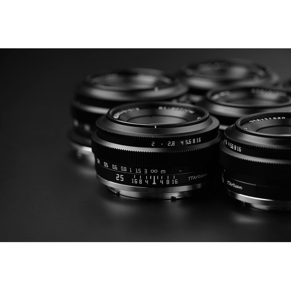 TTArtisan 25mm F2 C Micro Four Thirds Lens Black Master Optics (2 Year Warranty Included) ()
