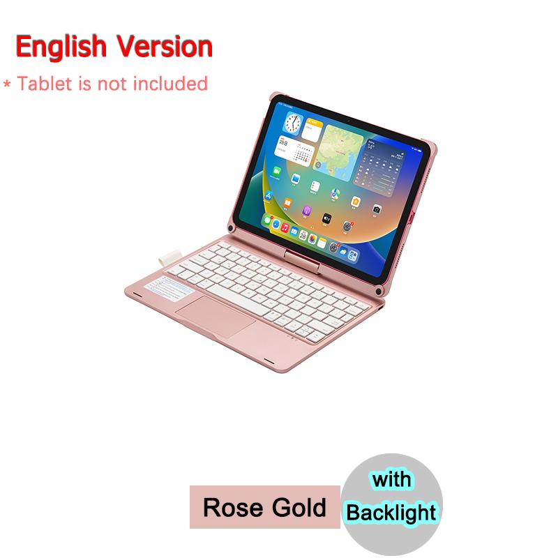 Bluetooth Magic Keyboard Case For iPad A16 11 inch 10th Generation Tablet Case Arabic Spanish Italian French Keyboard