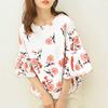 ZANZEA Women Casual Round Neck 3/4 Sleeve Floral Loose Blouse