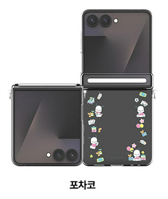 Корейский прозрачный чехол Hello Kitty & Friends для Samsung Z Flip 7