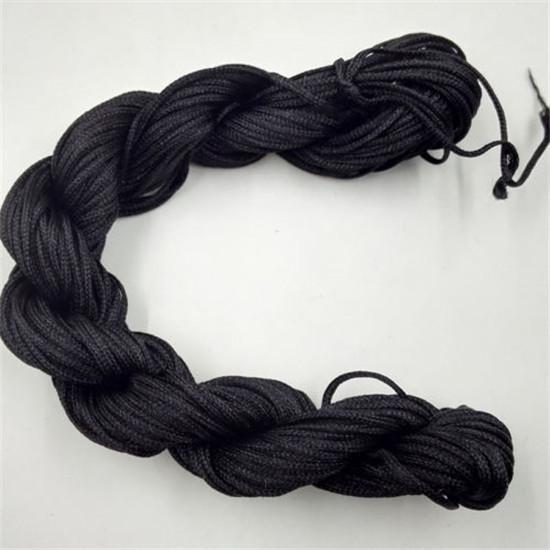 1 мм * 26 м китайский узел браслет нить плетеная веревка DIY нейлоновая веревка красочная нить атласный шнур плетеная веревка полый полиэстер плетеный браслет из пряжи