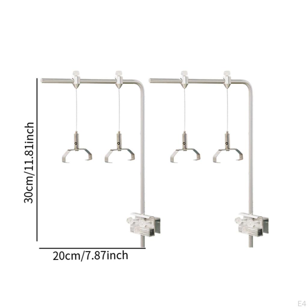 Tank Lamp Holder Aquarium Bracket Easy Installation, Aluminum Alloy Sturdy Light Riser Stand,