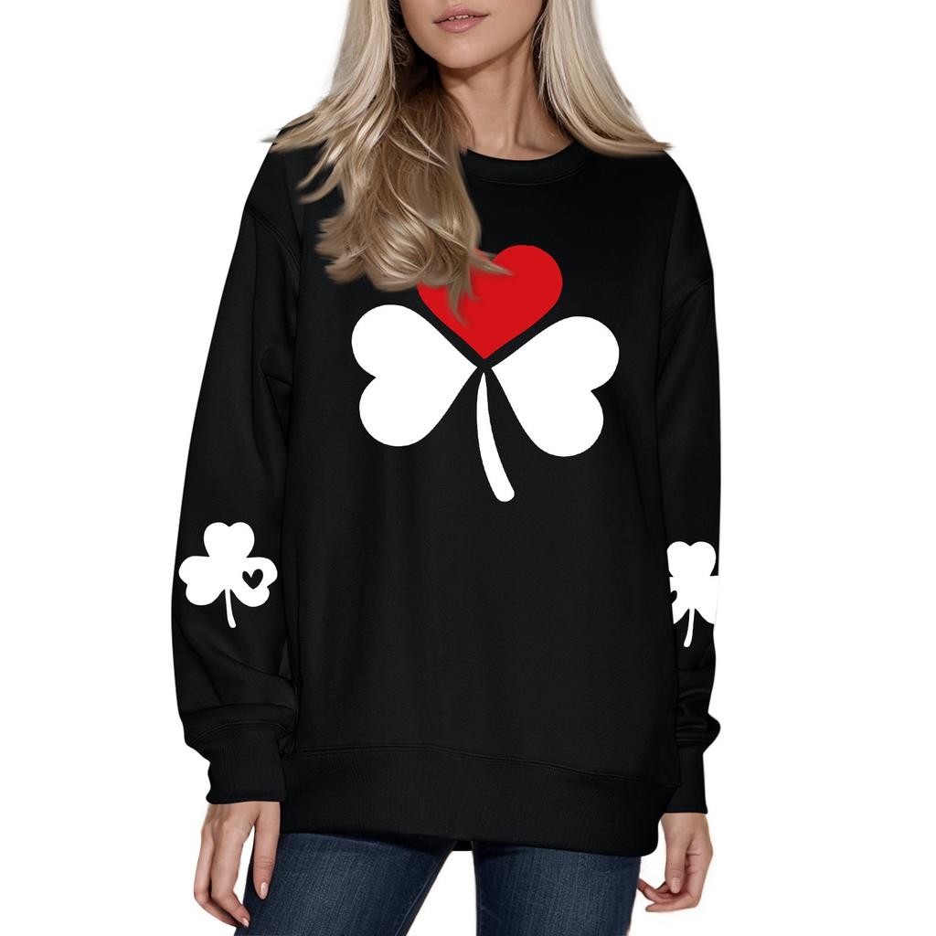 Женская модная повседневная толстовка с длинным рукавом и круглым вырезом