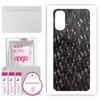 Apgo Protective Skin Sticker for the Back Compatible with Oppo Reno4, Wrap Film, Foil, Vinyl - Pattern Carbon Black Pixel