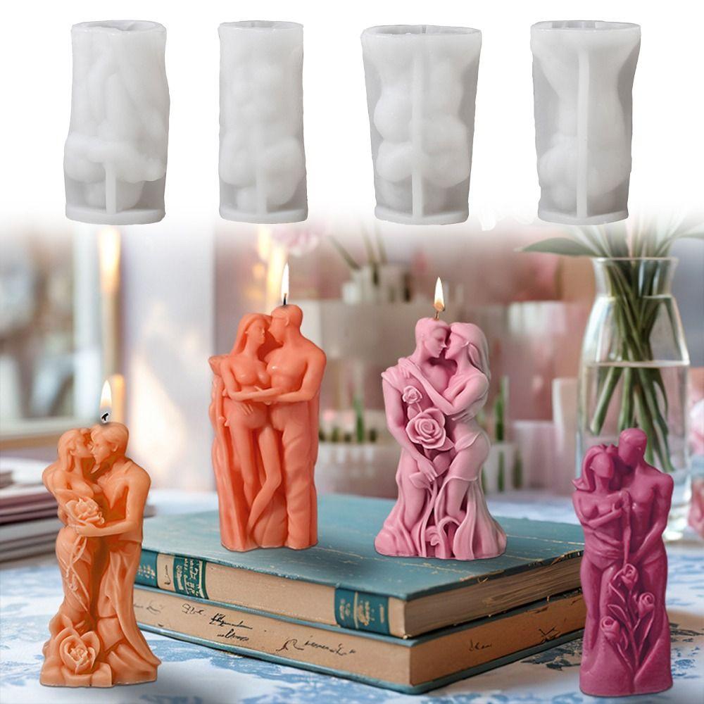 3D DIY Скульптуры Поцелуя Пары Силиконовые Формы Для Шоколадного Торта Новая Форма Для Свечи Домашний Декор