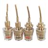 YIK TUNG Banana Plug Conversion Connector 4mm Banana Plugs 24K Gold Plated Speaker Cable Banana Plug Conversion Needle Plug Red and Black Set of 4