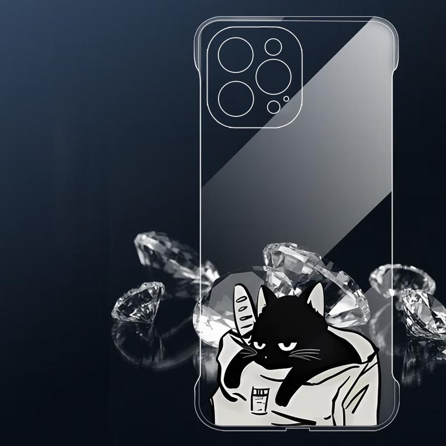 Чехол для телефона «Кошка с хлебом» для Apple iPhone 15 16 Pro Max 13 14 Plus 12 11 Pro plus Матовый