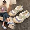 Женские туфли на плоской подошве с круглым носком, повседневная женская спортивная обувь с толстой подошвой, универсальная спортивная обувь, новый летний стиль