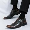 Spring Plus Size 46 Chelsea Leather Shoes Men's New Patent Leather Glossy Groom Wedding Shoes Men