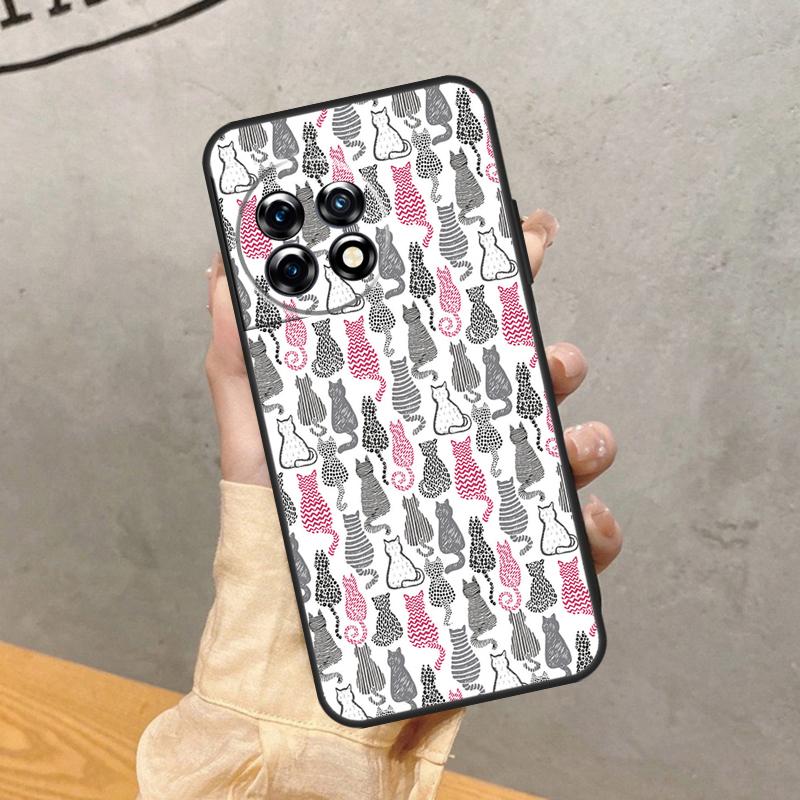 Забавный коллаж с котами Чехол для OnePlus 15 15R 13R 13 13T 12 12R 11 10 9 Pro 10T Nord 5 CE 4 2 3 Lite N20 N30 Обложка