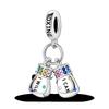 925 Sterling Silver Spring New Animal Beads Fit for Original Bracelet Jewelry Making Butterfly Firefly Chameleon Charms