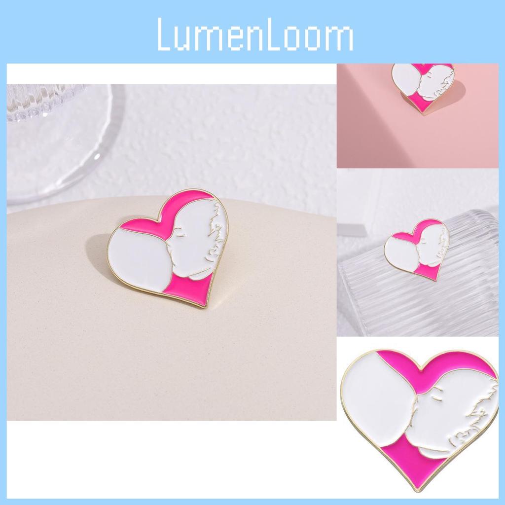 Стильная эмалевая брошь в форме сердца, креативный значок из сплава для сумок и аксессуаров