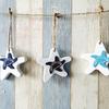 Mediterranean Nautical Wall Decor Hanging Craft Wooded Fish Starfish Ornament