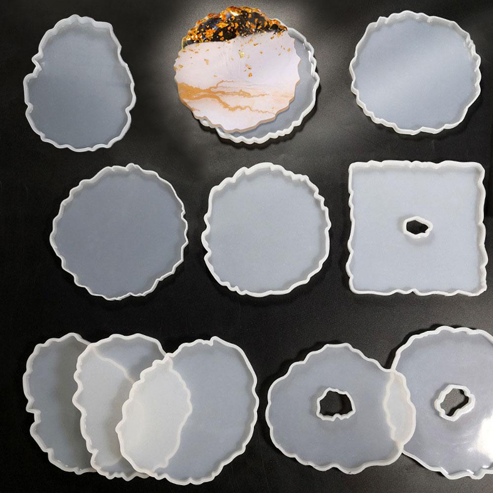 Силиконовая форма для подстаканников Silicone World DIY, эпоксидная смола, подставка под чашку, неровная форма, силиконовые подставки под бокалы для вина, эпоксидная форма