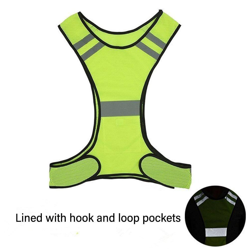 Elastic Webbing Night Riding Vests Polyester Reflective Safety Vest Lightweight Biking