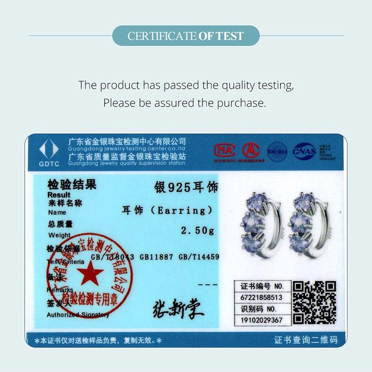 WOSTU 925 Sterling Silver Purple Zircon Stacked Star Ear Buckles Lavender Flower Hoop Earrings for Women Elegant Fine Jewelry