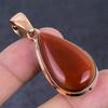 Сердолик Драгоценный камень Медь Ювелирное изделие Подвеска 2.05"