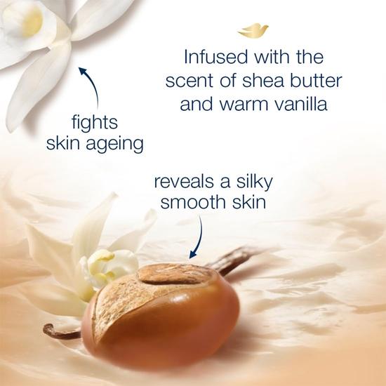 DOVE Relaxing Shea Butter Body Wash with Vanilla for Soft Skin, Soothing Scent, 1L