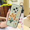 Fashion Design Flower Phone Case For OPPO Reno12F 5G Protective Wristband Kickstand Waterproof Wrist Strap Durable Ring