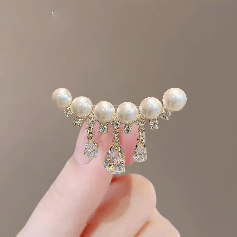 High-End Brooches, Women'S Sense Of Luxury, Niche, High-End Pins, Elegant Temperament, Fixed Clothes, Suits, Pearl Jewelry