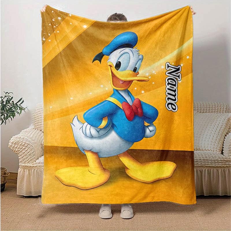 Custom 1pc Donald Duck's Water Fun Blanket, Soft And Comfortable Blanket, Casual Warm, Camping Travel Blanket, Birthday Gift Q91044
