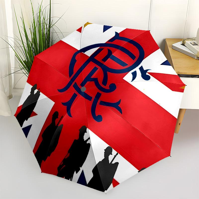 Red Cross, Soldier Silhouette Automatic Opening and Closing, 8 rib Structure Portable Umbrella, Suitable for Men and Women in All Seasons P