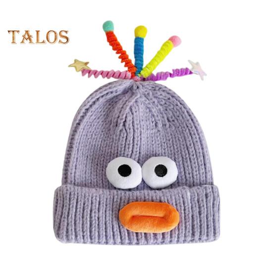 Мультяшная шерстяная шапка с выдвижными щупальцами, теплая вязаная шапочка для детей, реквизит для фотосъемки, головной убор для катания на лыжах, походов, термошапка для взрослых и подростков