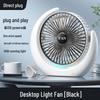 Portable USB Desktop Fan with U-shaped LED Light for Strong Wind Circulation