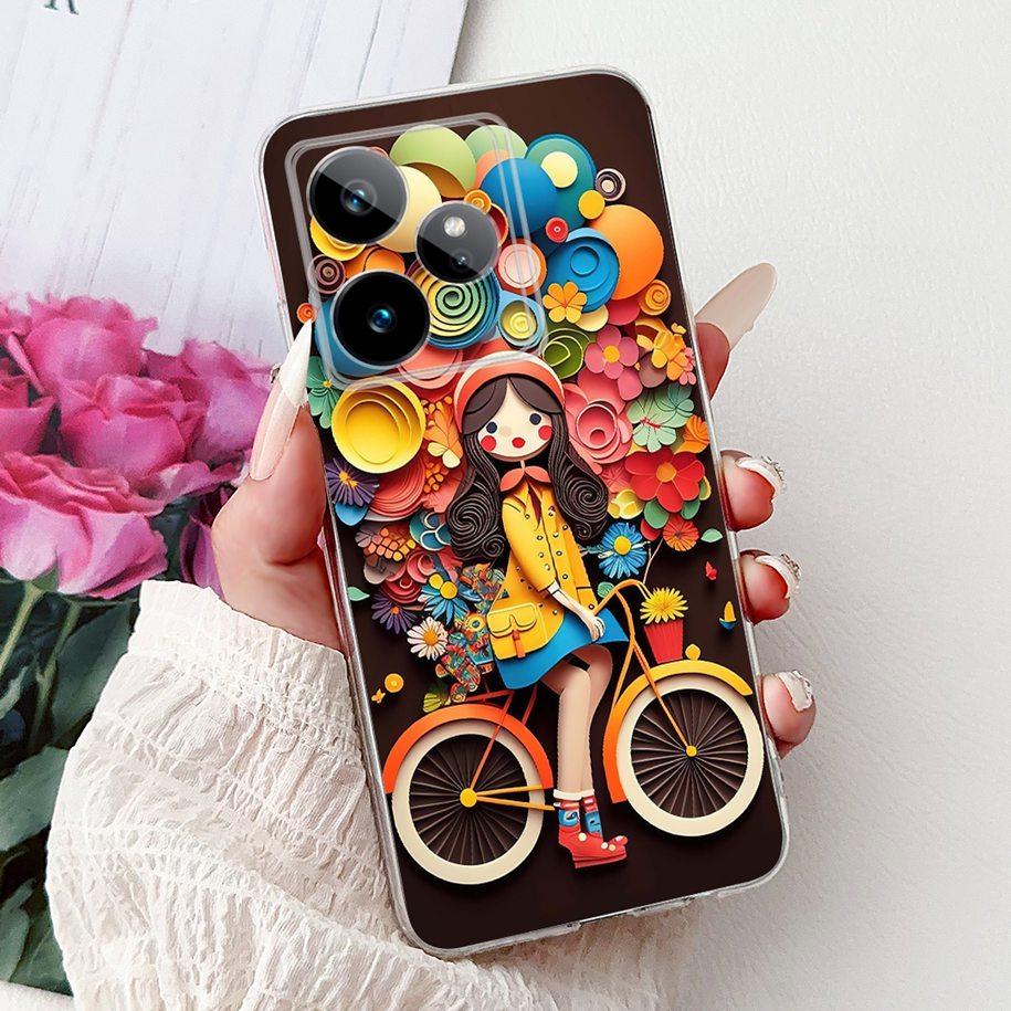 Чехол для Realme GT7 2025 RMX6688 Чехол Новая Мода Цветочный Мраморный Мягкий Силиконовый Чехол для Телефона Для Realme GT 7 Pro 7T Realme7 Fundas