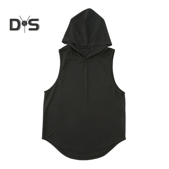 Мужской спортивный жилет, тонкий, свободный, с капюшоном, быстросохнущий, однотонный, легкий, эластичный, для баскетбола, бега, спортзала, тренировок