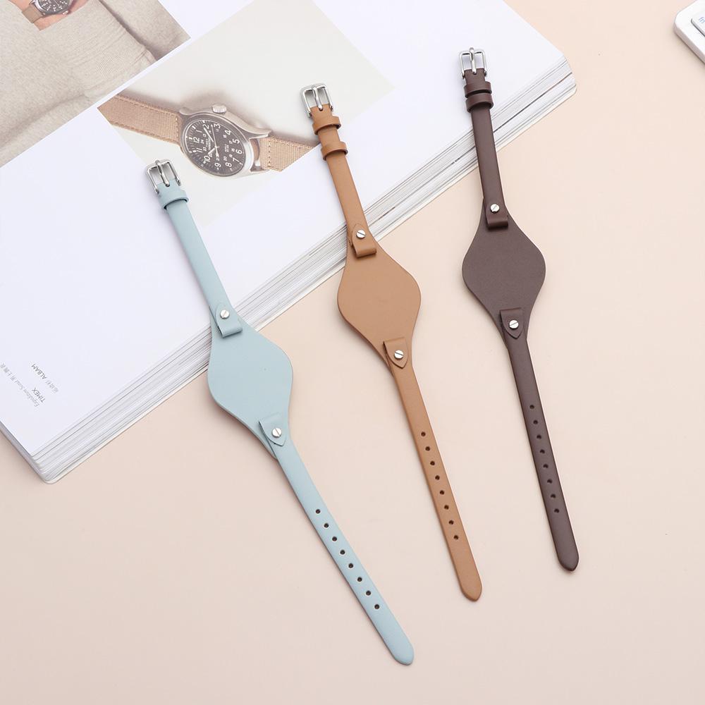 Precisely Round Tail Replacement Watchband Loop Strap Bracelet Genuine Leather Watch Band