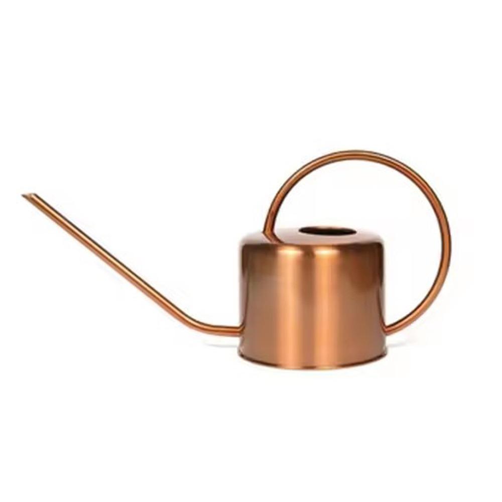 u Retro 1.3L Plant Sprinkler Kettle Stainless Steel Long Spout Watering Pot Leakproof Large Capacity Watering Can Garden Tool