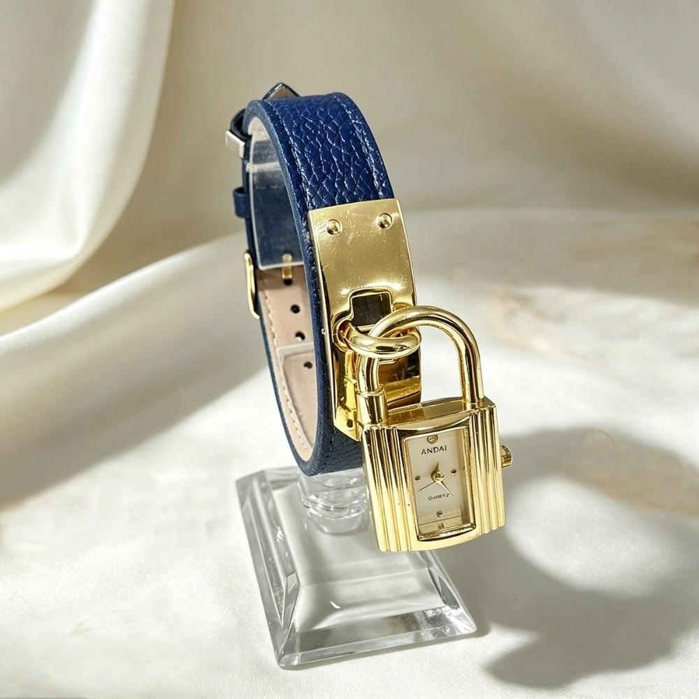 Кожаные часы из ПУ для женщин Браслет с дизайном замка Новые наручные часы Женские подарки