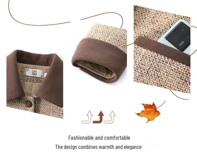 Весенняя мода 2025 года Куртка с отложным воротником для женщин среднего возраста - Стильный короткий ароматный стиль