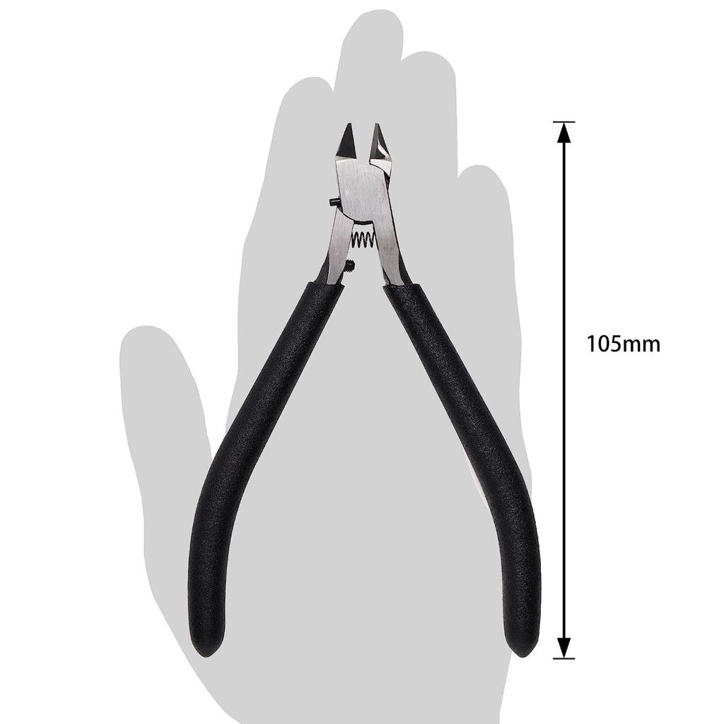 Пластиковая модель Маленькая модель Диагональные пластиковые Диагональные прецизионные кусачки для прецизионных инструментов для пластика Деликатная работа Тонкие Легкие 105 мм Кусачки,