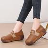 Женские туфли на платформе из мягкой кожи, модные туфли на танкетке, эластичные лоферы, элегантные туфли для мамы, повседневная обувь для ходьбы