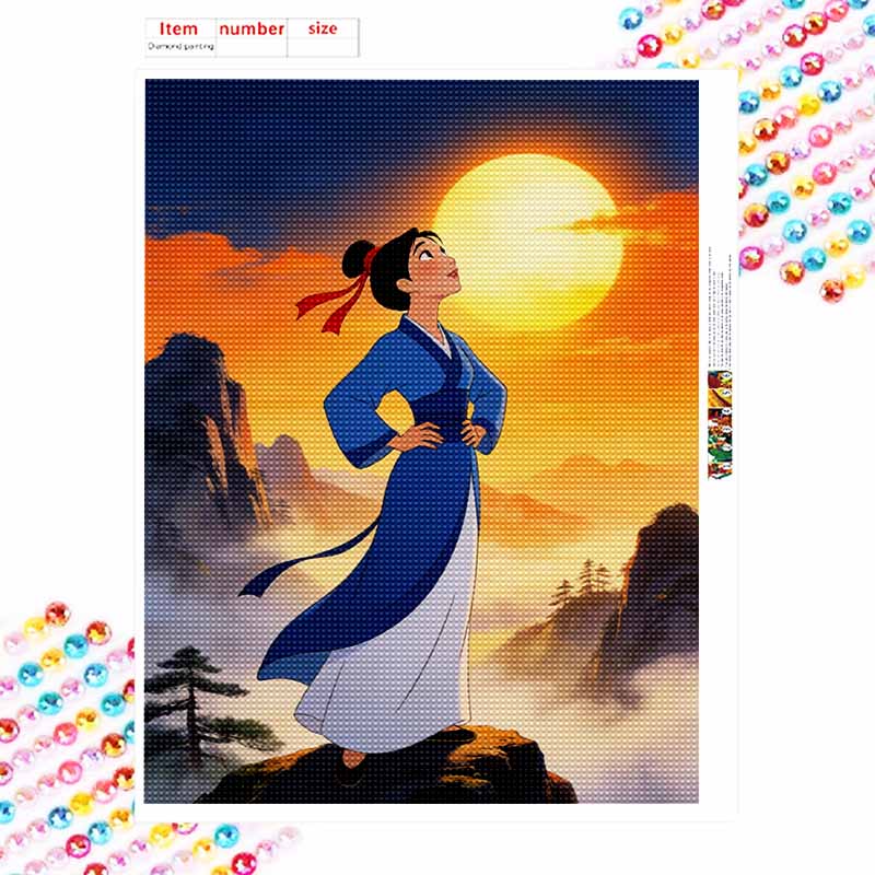 Disney Mulan Princess Diamond Painting Art Kit Handmade DIY5D Home Decor Gift