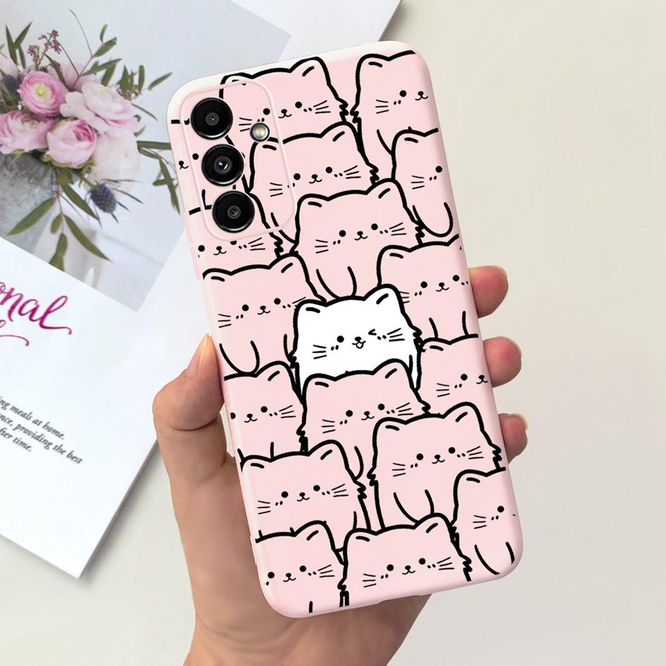 Для Samsung A14 5G 2023 Чехол Милый Желтый Утенок Кот Мультяшный Funda Для Samsung Galaxy A14 SM-A145F SM-A146B Чехол для Телефона A 14 Etui