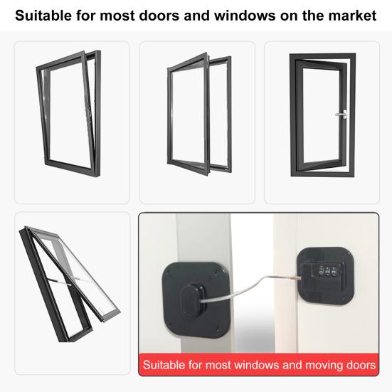 2 шт., цифровые замки без ключа со стальным тросом, самоклеящиеся, с защитой от детей, дверные замки для морозильной камеры, ящика, шкафа, мебельные замки