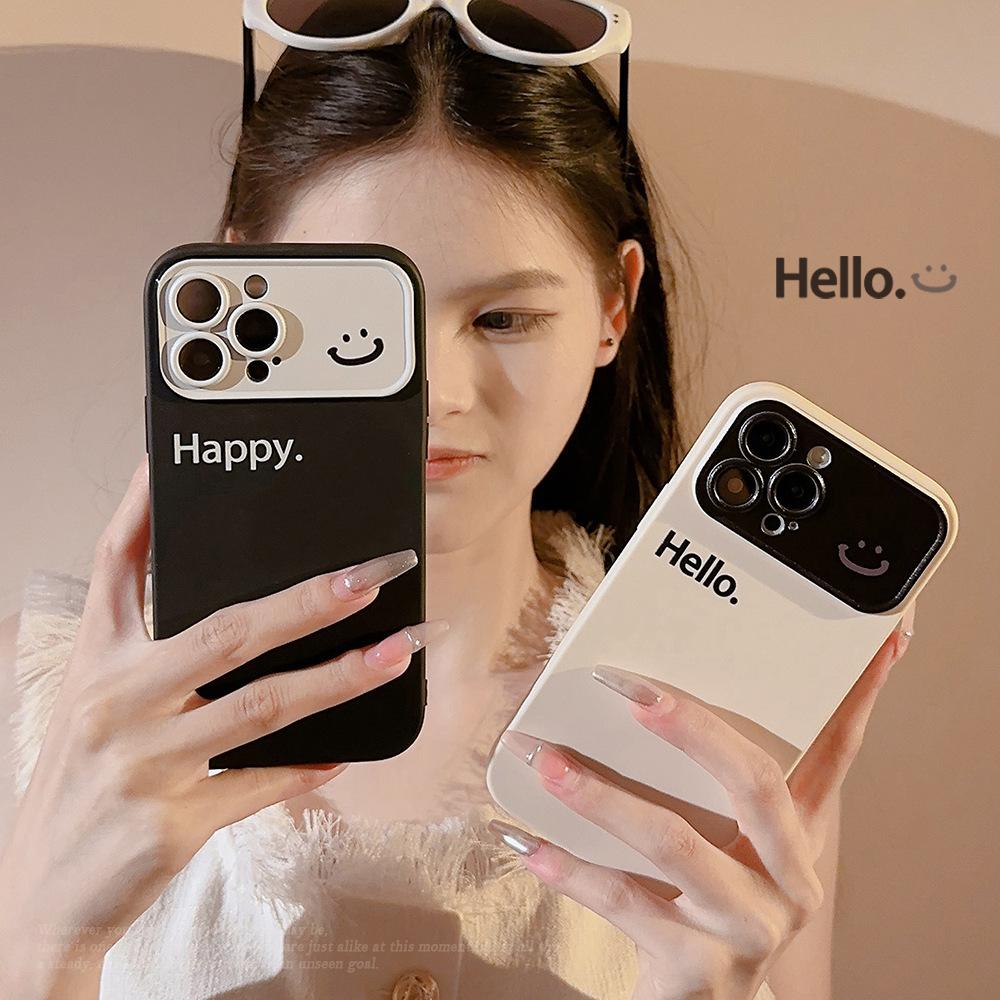 Simplified Smiling Face English for IPhone 15 Case 17promax for Apple 16 Anti Drop 13 Soft Cover Xr for Huawei