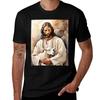 Christian Art: A Timeless Canvas Wall Art of Jesus and Lamb T-Shirt Man T Shirts for Men Casual T Shirt Man Luxury T-Shirt