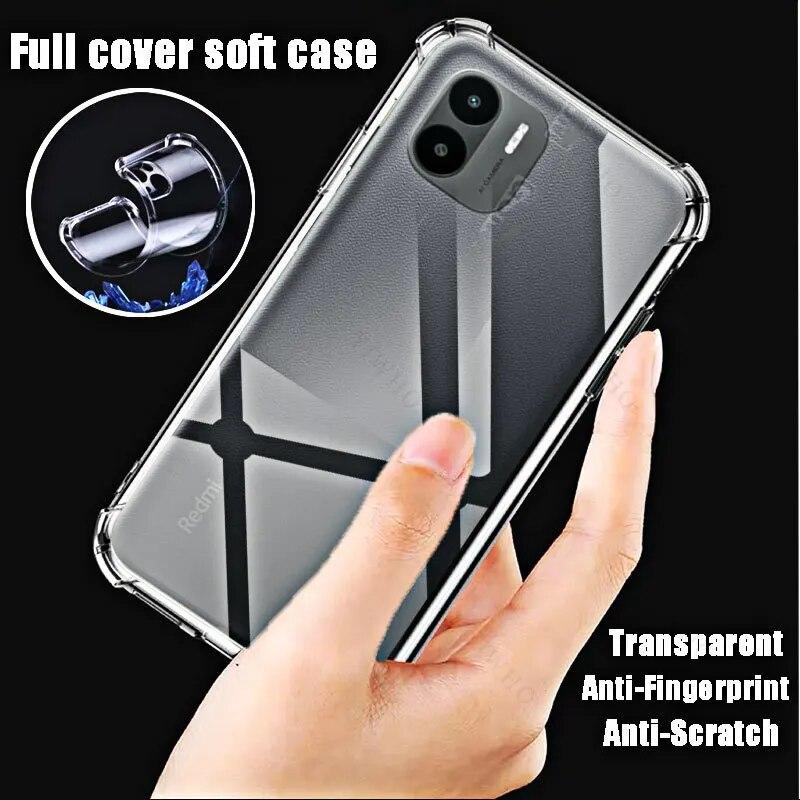 Soft Silicone Shockproof Case for Xiaomi Redmi A2+ Clear Transparent for Redmi A2 Plus 6.52" 23028RNCAG Anti-Scratch Cover Shell